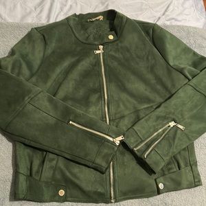 NWOT Faux Suede Moto Jacket
